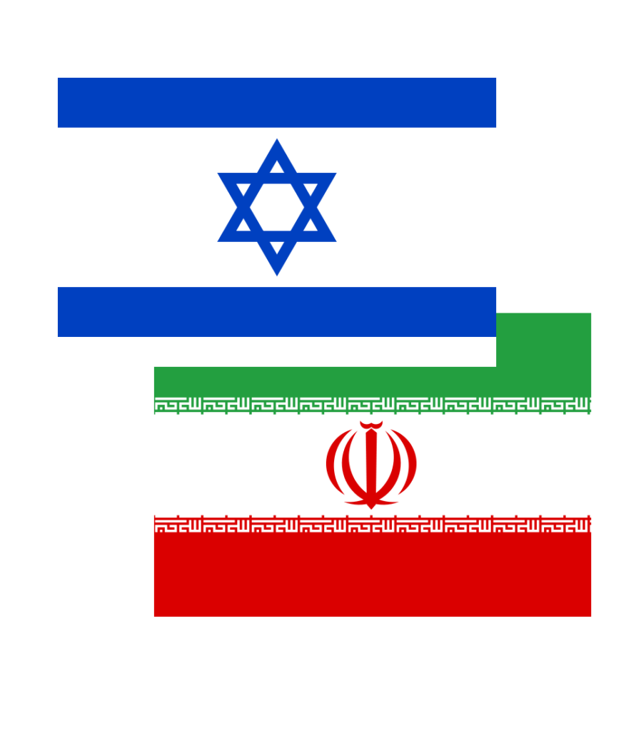 Israeli and Iranian Flags